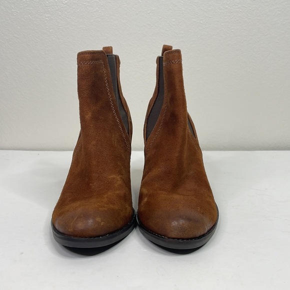 Franco‎ Sarto Odette Suede Booties sz 7.5 Brown - Picture 2 of 6